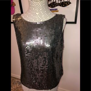 Sequin top.